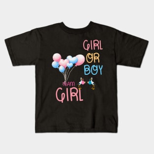 Boy or Girl, Team Girl Kids T-Shirt